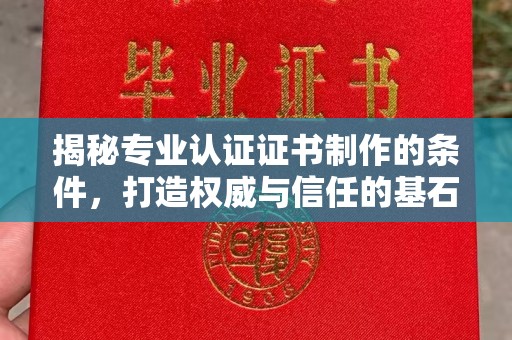 西沙揭秘专业认证证书制作的条件，打造权威与信任的基石